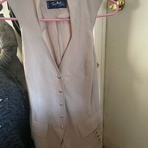 Vintage Tan Thierry Mugler Vest